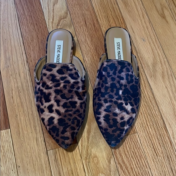 Steve Madden Leopard Print Women's Mules - Picture 2 of 4